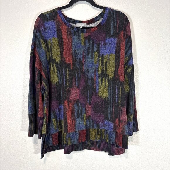 Habitat Women's Multicolor Crew Neck Knitted Long Sleeve Pullover Sweater Size L - Picture 2 of 11